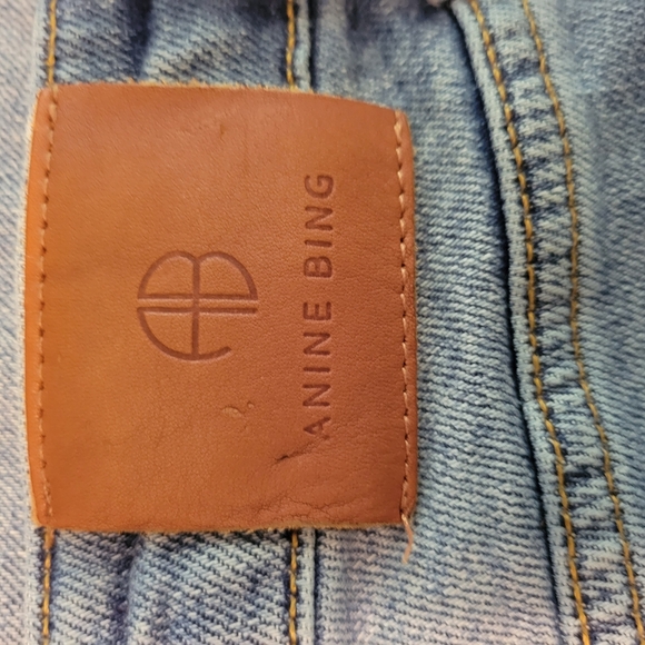 Anine Bing Blue Distressed Skinny Jeans Size 28 - Picture 2 of 7